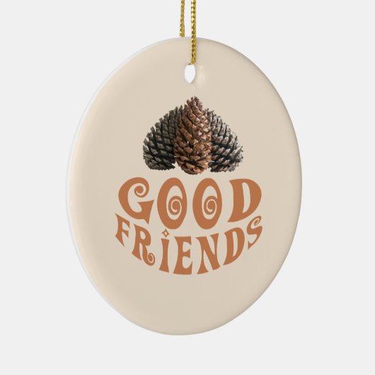 Goede vrienden keramisch ornament (Rechts)