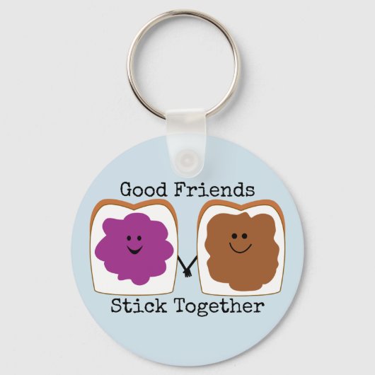 Goede vrienden PB&J Cute Keepomwille Sleutelhanger (Voorkant)