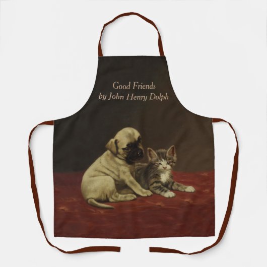 Goede vrienden (Puppy en Kitten) - John Henry Dolp Schort (Voorkant)