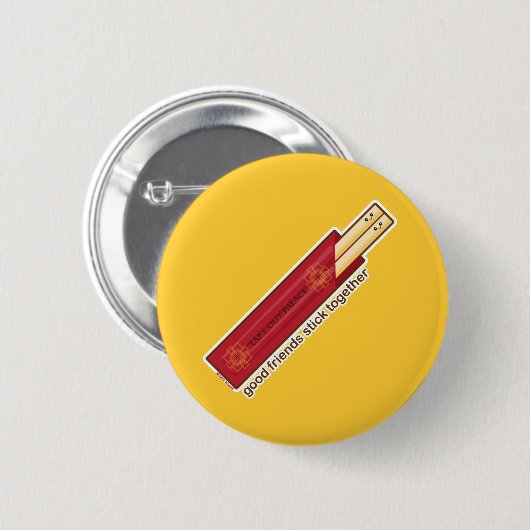 Goede vrienden ronde button 5,7 cm (Voorkant /achterkant)