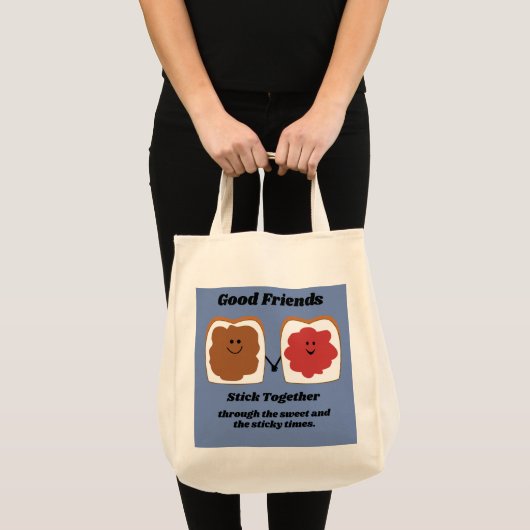 Goede Vrienden Schattige Cartoon Ontwerp Tote Bag (Voorkant (product))