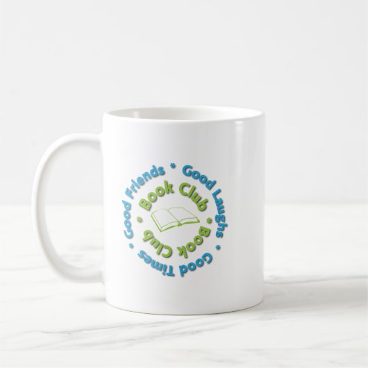 goede vrienden van de boekenclub koffiemok (Links)