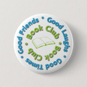 goede vrienden van de boekenclub ronde button 5,7 cm