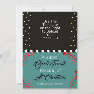 Goede vrienden voor vrede en vrede met Kerstmis - Feestdagenkaart