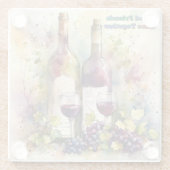 Goede vrienden wijn samen glazen onderzetter (Achterkant)