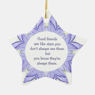 Goede vrienden zijn als Stars Design Quote Keramisch Ornament