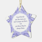 Goede vrienden zijn als Stars Design Quote Keramisch Ornament (Links)