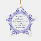 Goede vrienden zijn als Stars Design Quote Keramisch Ornament (Achterkant)
