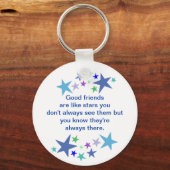 Goede vrienden zijn als Stars Fun Quote Sleutelhanger (Voorkant)