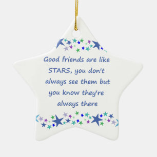 Goede vrienden zijn als Stars Inspirerend Quote Keramisch Ornament