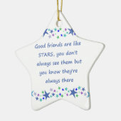 Goede vrienden zijn als Stars Inspirerend Quote Keramisch Ornament (Links)