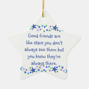 Goede vrienden zijn als Stars Inspirerend Quote Keramisch Ornament