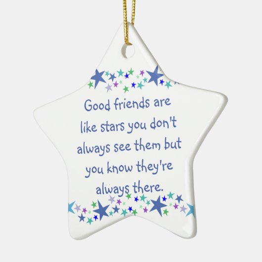 Goede vrienden zijn als Stars Inspirerend Quote Keramisch Ornament (Links)