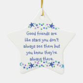 Goede vrienden zijn als Stars Inspirerend Quote Keramisch Ornament (Achterkant)