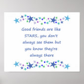Goede vrienden zijn als Stars Inspirerend Quote Poster (Voorkant)