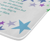 Goede vrienden zijn als Stars Inspirerend Quote Snijplank (Hoek)