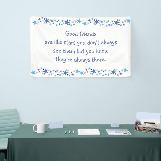 Goede vrienden zijn als Stars Inspirerend Quote Spandoek (Beurs)