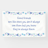 Goede vrienden zijn als Stars Inspirerend Quote Spandoek (Horizontaal)