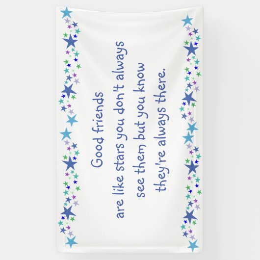 Goede vrienden zijn als Stars Inspirerend Quote Spandoek (Verticaal)