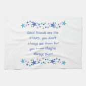 Goede vrienden zijn als Stars Inspirerend Quote Theedoek (Horizontaal)