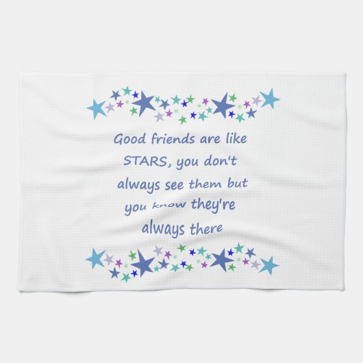 Goede vrienden zijn als Stars Inspirerend Quote Theedoek (Horizontaal)