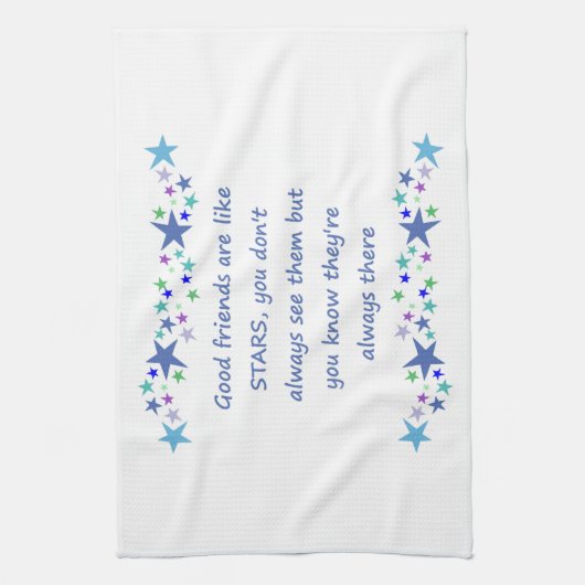 Goede vrienden zijn als Stars Inspirerend Quote Theedoek (Verticaal)