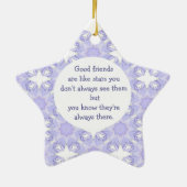 Goede vrienden zijn als Stars Quote Keramisch Ornament (Achterkant)