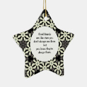 Goede vrienden zijn als Stars Quote Keramisch Ornament (Rechts)