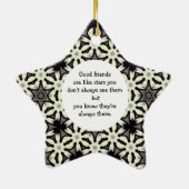 Goede vrienden zijn als Stars Quote Keramisch Ornament (Achterkant)