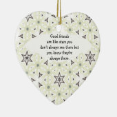 Goede vrienden zijn als Stars Quote Keramisch Ornament (Rechts)