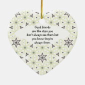 Goede vrienden zijn als Stars Quote Keramisch Ornament (Achterkant)
