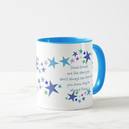 Goede vrienden zijn als Stars Quote Mok (Voorkant rechts)