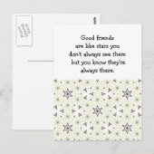 Goede vrienden zijn als sterren Aangepaste prijsop Briefkaart (Voorkant / Achterkant)