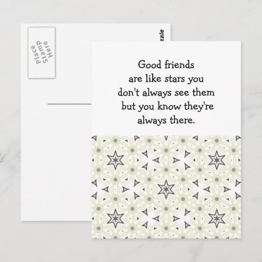 Goede vrienden zijn als sterren Aangepaste prijsop Briefkaart (Voorkant / Achterkant)