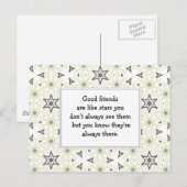 Goede vrienden zijn als sterren Aangepaste prijsop Briefkaart (Voorkant / Achterkant)