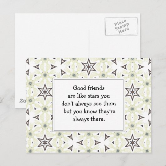 Goede vrienden zijn als sterren Aangepaste prijsop Briefkaart (Voorkant / Achterkant)