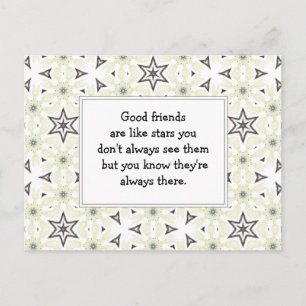 Goede vrienden zijn als sterren Aangepaste prijsop Briefkaart