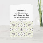 Goede vrienden zijn als sterren Aangepaste prijsop Kaart (Voorkant)