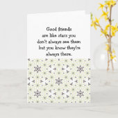 Goede vrienden zijn als sterren Aangepaste prijsop Kaart (Gele Bloem)