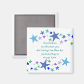 Goede vrienden zijn als sterren Aangepaste prijsop Magneet (Voorkant / Achterkant)