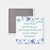 Goede vrienden zijn als sterren Aangepaste prijsop Magneet (Voorkant / Achterkant)