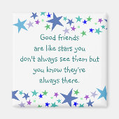 Goede vrienden zijn als sterren Aangepaste prijsop Magneet (Voorkant)