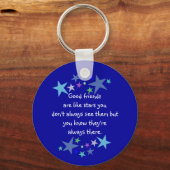 Goede vrienden zijn als sterren Aangepaste prijsop Sleutelhanger (Voorkant)