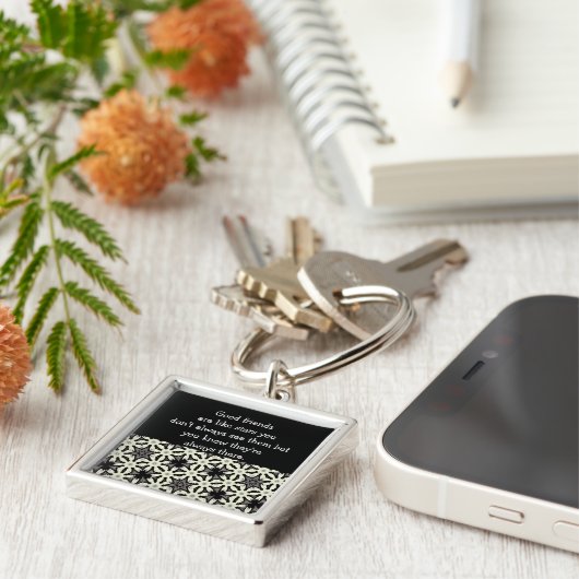 Goede vrienden zijn als sterren Aangepaste prijsop Sleutelhanger (Zijkant)