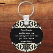 Goede vrienden zijn als sterren Aangepaste prijsop Sleutelhanger (Voorkant)