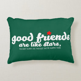 Goede vrienden zijn als sterren accent kussen
