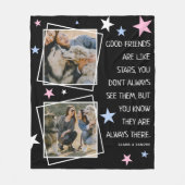 Goede vrienden zijn als sterren! Bestie fotooffert Fleece Deken (Voorkant)