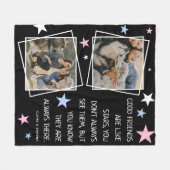 Goede vrienden zijn als sterren! Bestie fotooffert Fleece Deken (Voorkant (Horizontaal))