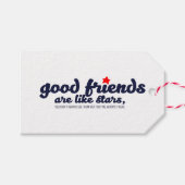 Goede vrienden zijn als sterren cadeaulabel (Voorkant (Horizontaal))
