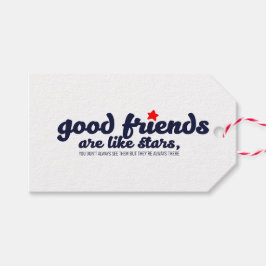 Goede vrienden zijn als sterren cadeaulabel